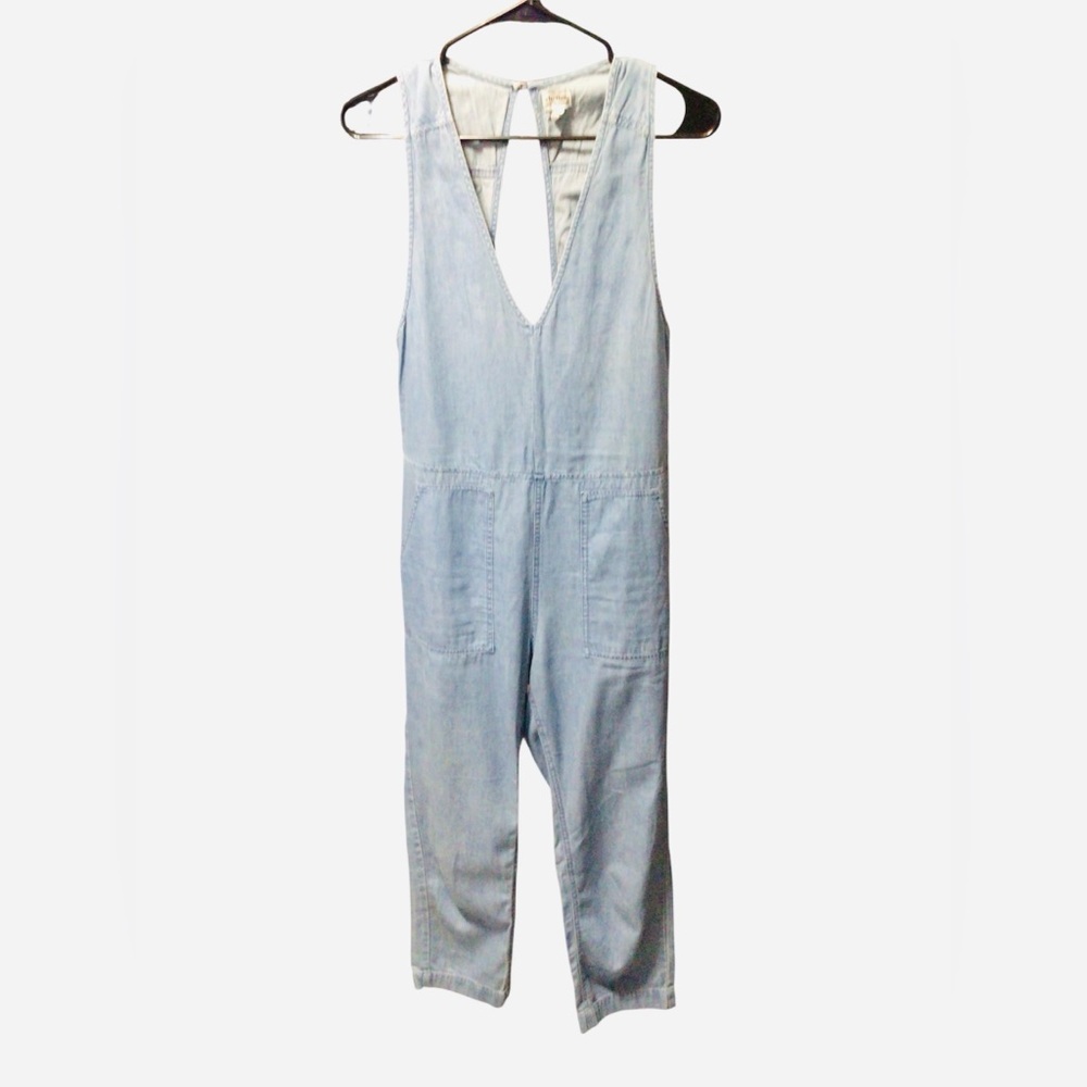 Rhythm Light Blue Denim Overalls